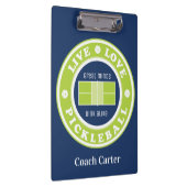 Pickleball: live, liefde, pickleball, aangepaste t klembord (Rechts)