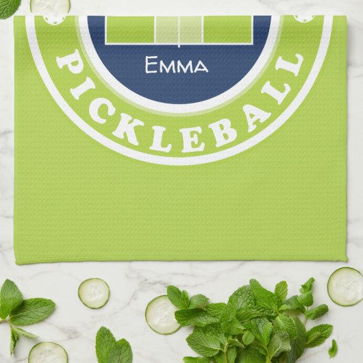 Pickleball: live, liefde, pickleball groene keuken theedoek (Gevouwen)