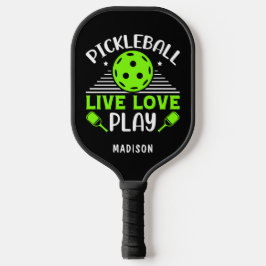 Pickleball Live Love Play Typografie Name Paddle