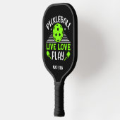 Pickleball Live Love Play Typografie Name Pickleball Paddle (Links)