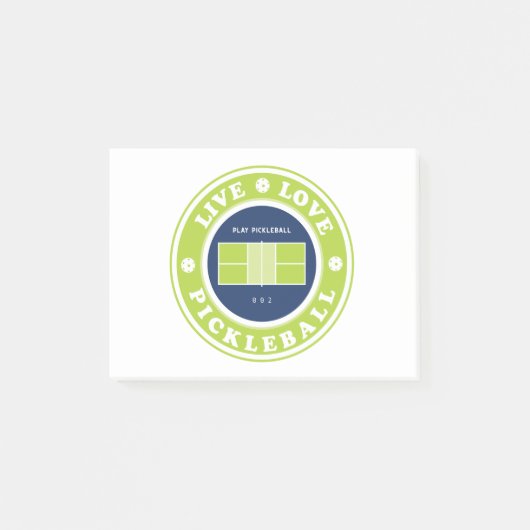 Pickleball: live pickleball post-it® notes (Voorkant)