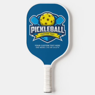 Pickleball Logo Patch 3 Lijnen Aangepaste tekst Pickleball Paddle