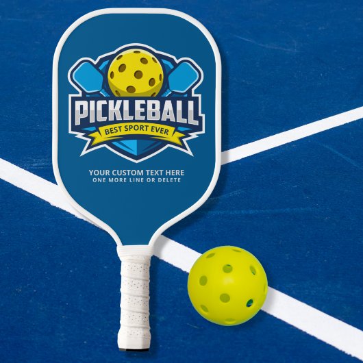 Pickleball Logo Patch 3 Lijnen Aangepaste tekst Pickleball Paddle