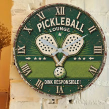 Pickleball Lounge Vintage Rustic Paddle