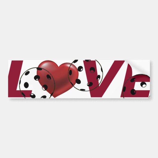 Pickleball love bumper en icechest sticker (Voorkant)