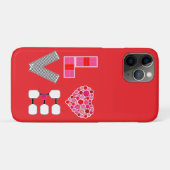 Pickleball Love Heart Court Balls Paddles Roze Roo Case-Mate iPhone Case (Achterkant (horizontaal))