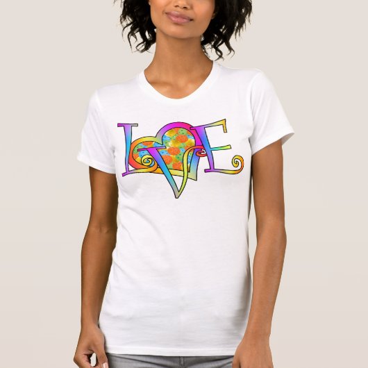 Pickleball Love Neon Heart Full of Pickleballetjes T-shirt (Voorkant)