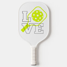 Pickleball Love - Neon Paddle en Ball Design