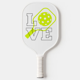 Pickleball Love - Neon Paddle en Ball Design