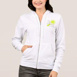 Pickleball Love - Neon Paddle en Ball Design Hoodie