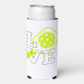 Pickleball Love - Neon Paddle en Ball Design Seltzer Blikjeskoeler (Seltzer Voorkant)