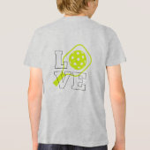 Pickleball Love - Neon Paddle en Ball Design Tri-Blend Shirt (Achterkant)