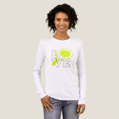 Pickleball Love - Neon Paddle en Ball Design Tri-Blend Shirt (Voorkant)
