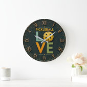 Pickleball Love Paddle Ball Grote Klok (Huis)