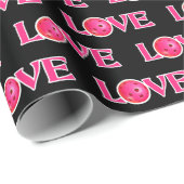 Pickleball Love Pink Pickleball Valentijn Cadeaupapier (Rol Hoek)