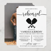 Pickleball Love Repetitie Diner Uitnodiging (Voorkant / Achterkant)