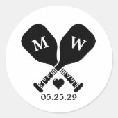 Pickleball Love Ronde Sticker (Voorkant)