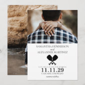 Pickleball Love Wedding Save The Date (Voorkant / Achterkant)