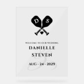 Pickleball Love Welkom Acryl Bord (Voorkant)