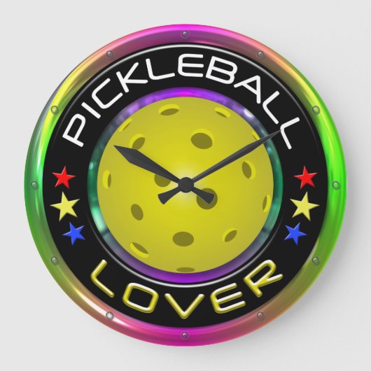 Pickleball Lover 1R Opties Grote klok (Voorkant)