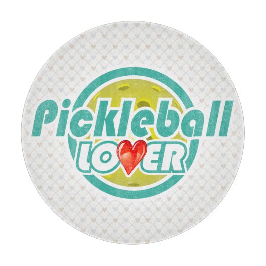 Pickleball Lover 2B glazen snijplanken Opties (Voorkant)
