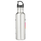 Pickleball Lover in mijn hoofd Ik speel Pickleball Waterfles (Achterkant)