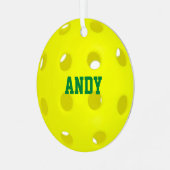 Pickleball Lover Persoonlijk Metalen Ornament (Voorkant links)