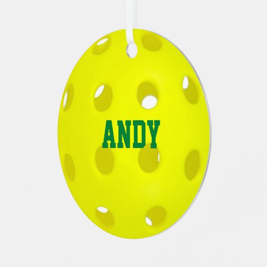 Pickleball Lover Persoonlijk Metalen Ornament (Voorkant links)