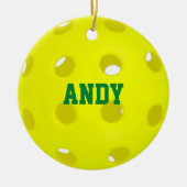 Pickleball Lover Persoonlijk sierlijk Keramisch Ornament (Voorkant)