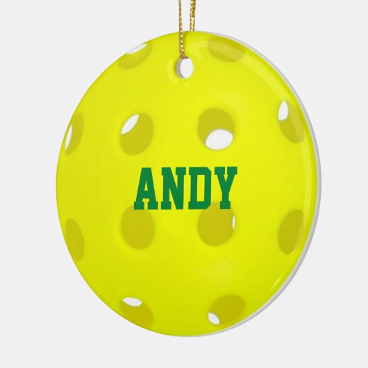 Pickleball Lover Persoonlijk sierlijk Keramisch Ornament (Links)