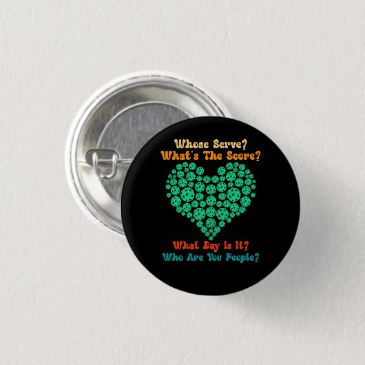 Pickleball Lover Pickleball Player wiens serve Wha Ronde Button 3,2 Cm (Voorkant /achterkant)
