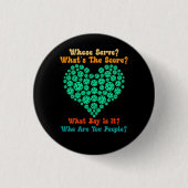 Pickleball Lover Pickleball Player wiens serve Wha Ronde Button 3,2 Cm (Voorkant)