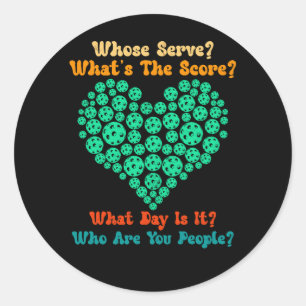 Pickleball Lover Pickleball Player wiens serve Wha Ronde Sticker