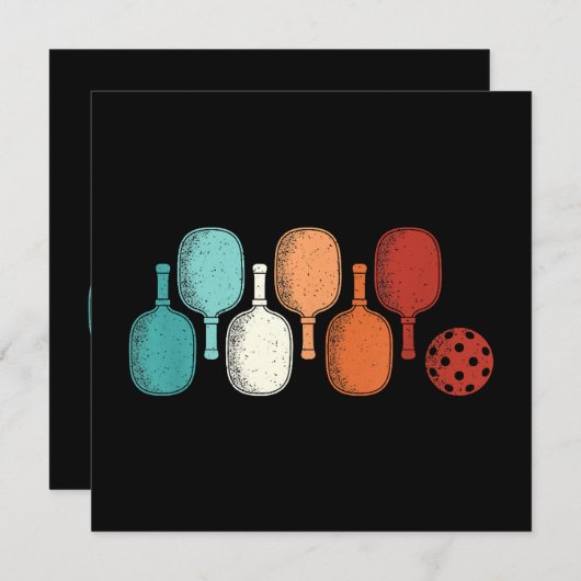 Pickleball Lover Retro Paddle Sport Bedankkaart (Voorkant / Achterkant)