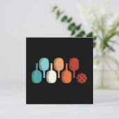 Pickleball Lover Retro Paddle Sport Bedankkaart (Staand voorkant)