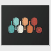 Pickleball Lover Retro Paddle Sport  Cadeaupapier (Vlak)