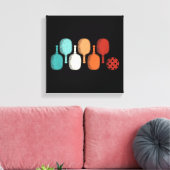 Pickleball Lover Retro Paddle Sport Canvas Afdruk (Insitu (Woonkamer))