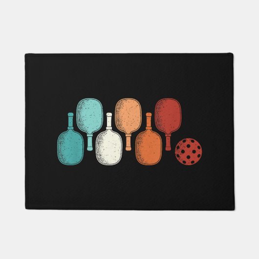 Pickleball Lover Retro Paddle Sport  Deurmat (Voorkant)