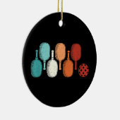 Pickleball Lover Retro Paddle Sport  Keramisch Ornament (Rechts)