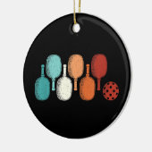 Pickleball Lover Retro Paddle Sport  Keramisch Ornament (Links)