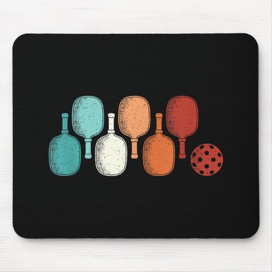 Pickleball Lover Retro Paddle Sport  Muismat (Voorkant)