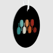 Pickleball Lover Retro Paddle Sport Ornament (voorkant)