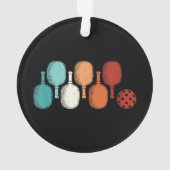 Pickleball Lover Retro Paddle Sport Ornament (achterkant)
