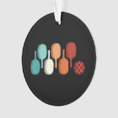Pickleball Lover Retro Paddle Sport Ornament (voorkant)