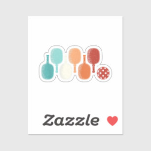 Pickleball Lover Retro Paddle Sport Sticker