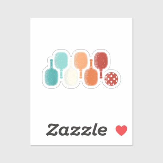 Pickleball Lover Retro Paddle Sport  Sticker (Vel)