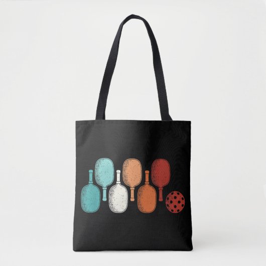Pickleball Lover Retro Paddle Sport Tote Bag (Voorkant)