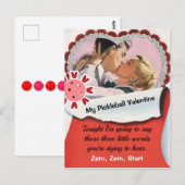 Pickleball Lover Valentijn Drie Kleine Woorden Briefkaart (Voorkant / Achterkant)