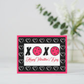 Pickleball Lover Valentijn XOXO Pickleballs Briefkaart (Staand voorkant)