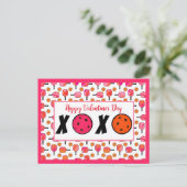 Pickleball Lover Valentijn XOXO Pickleballs Briefkaart (Staand voorkant)